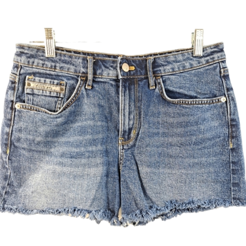 Calvin‎ Klein Jeans Women's Denim Distressed Ripped Shorts Size 30